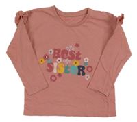 Růžové triko s nápisem Matalan 