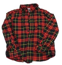 Červeno-černo-žlutá kostkovaná košile F&F