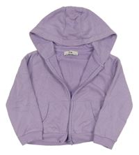 Lila propínací mikina se srdíčkem a kapucí C&A