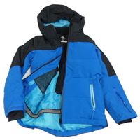 Safírovo-černá funkční šusťáková zimní bunda s kapucí Crivit