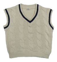 Smetanová copánková svetrová vesta Zeeman