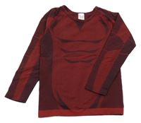 Karmínové sportovní funkční triko 