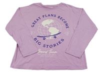 Růžové triko s potiskem Zara