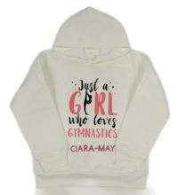 Bílá mikina s nápisem a kapucí 