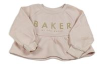 Světlerůžová mikinová tunika s logem Ted Baker