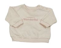 Pudrová mikina s nápisem Matalan