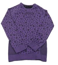 Fialovo-černé srdíčkované spodní funkční triko Crivit 