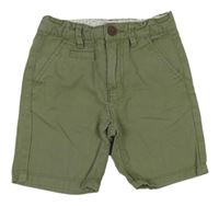 Khaki riflové kraťasy Pizaitalia