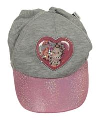 Šedo-růžová kšiltovka s Hello Kitty C&A vel. 98-104