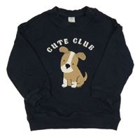 Tmavomodrá mikina s pejskem H&M