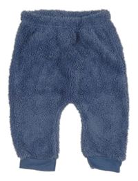 Modrošedé chlupaté kalhoty Ergee 