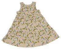 Světlerůžové bavlněné šaty s volavkami Name it 