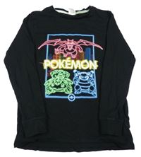 Černé triko s Pokémony Tu