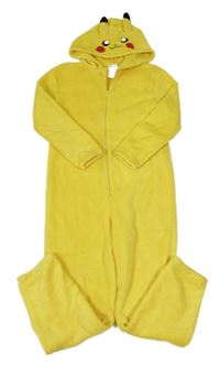 Žlutá chlupatá kombinéza s kapucí - Pikachu H&M