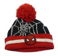 Černo-červená čepice se Spider-manem a bambulí zn. PRIMARK