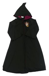 Kostým - Černo-vínový plášť s erbem - Gryffindor - Harry Potter a kapucí