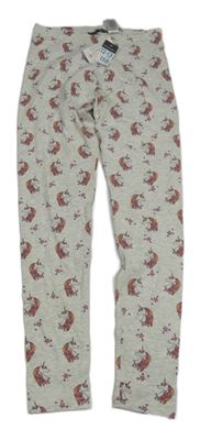 Světlešedé melírované legíny s jednorožci PRIMARK