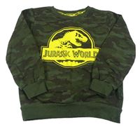 Army-khaki mikina s dinosaurem - Jurským svět