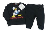 Nový - 2Set - Černá mikina s Donaldem + tepláky Disney