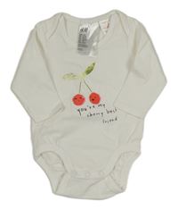 Smetanové body s třešničkami a nápisy H&M