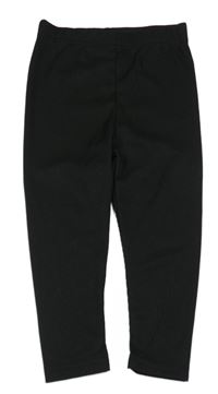 Černé žebrované legíny 