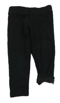 Černé teplákové zateplené legíny PRIMARK