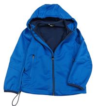 Modrá sofshellová bunda s kapucí crane