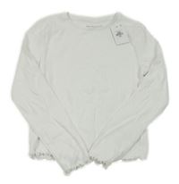 Nové - smetanové žebrované crop triko PRIMARK