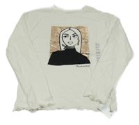 Nové - bílé triko s dívkou St. Bernard