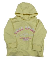 Žlutá mikina s nápisy a kapucí St. Bernard