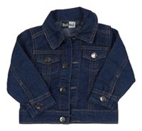 Tmavomodrá riflová bunda s límečkem mick mack