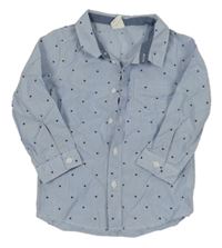 Modro-bílá pruhovaná košile s hvězdičkami H&M