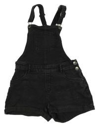 Černé riflové laclové kraťasy C&A