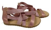 Starorůžovo-růžové/třpytivo-béžové sandály Graceland vel. 32