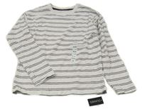 Nové - světlešedo-mahaganové pruhované melírované triko St. Bernard