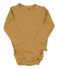 Okrové žebrované body H&M
