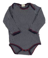 Tmavomodro-bílé pruhované body ALANA