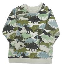 Smetanová mikina s dinosaury M&S