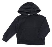 Černá mikina s kapsou a kapucí H&M