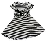Krémovo-tmavomodré pruhované šaty Primark