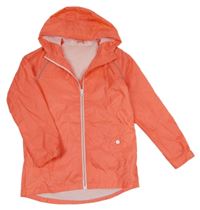 Korálová šusťáková jarní bunda s kapucí Tu