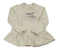 Světlešedá melírovaná tepláková tunika s nápisem Nutmeg