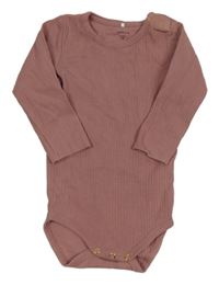 Starorůžové žebrované body Name it