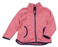 Lososová fleecová propínací mikina