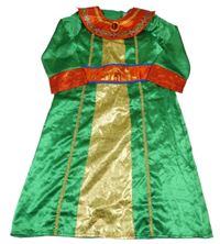 Kostým - Zeleno-červeno-zlaté šaty - panna Marie George