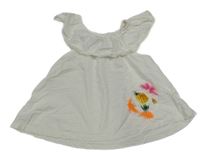 Bílé tričko s hvězdou s ananasy a třásněmi Next