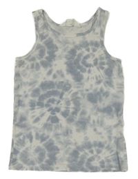 Modro-bílý batikovaný žebrovaný top H&M