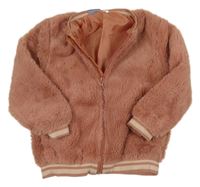 Starorůžová kožešinová podšitá bunda Lupilu