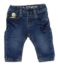 Modré teplákové rifle s papuchalkem C&A