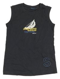 Antracitové tílko s potiskem Alive